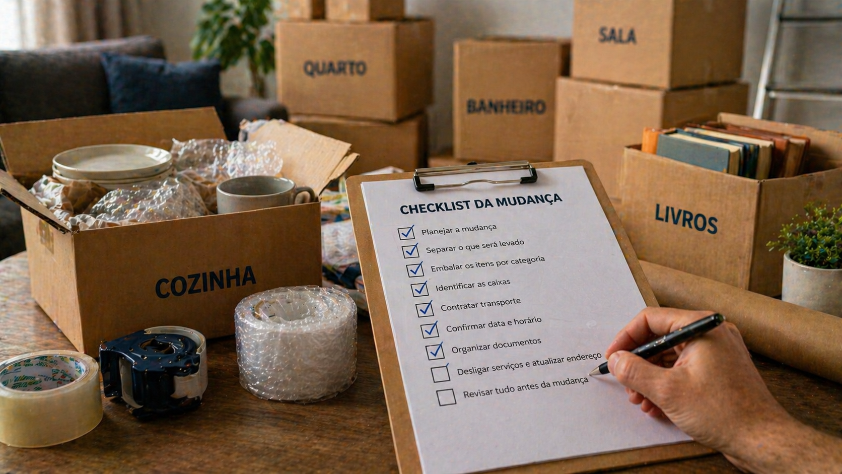 Dando checklist nos itens