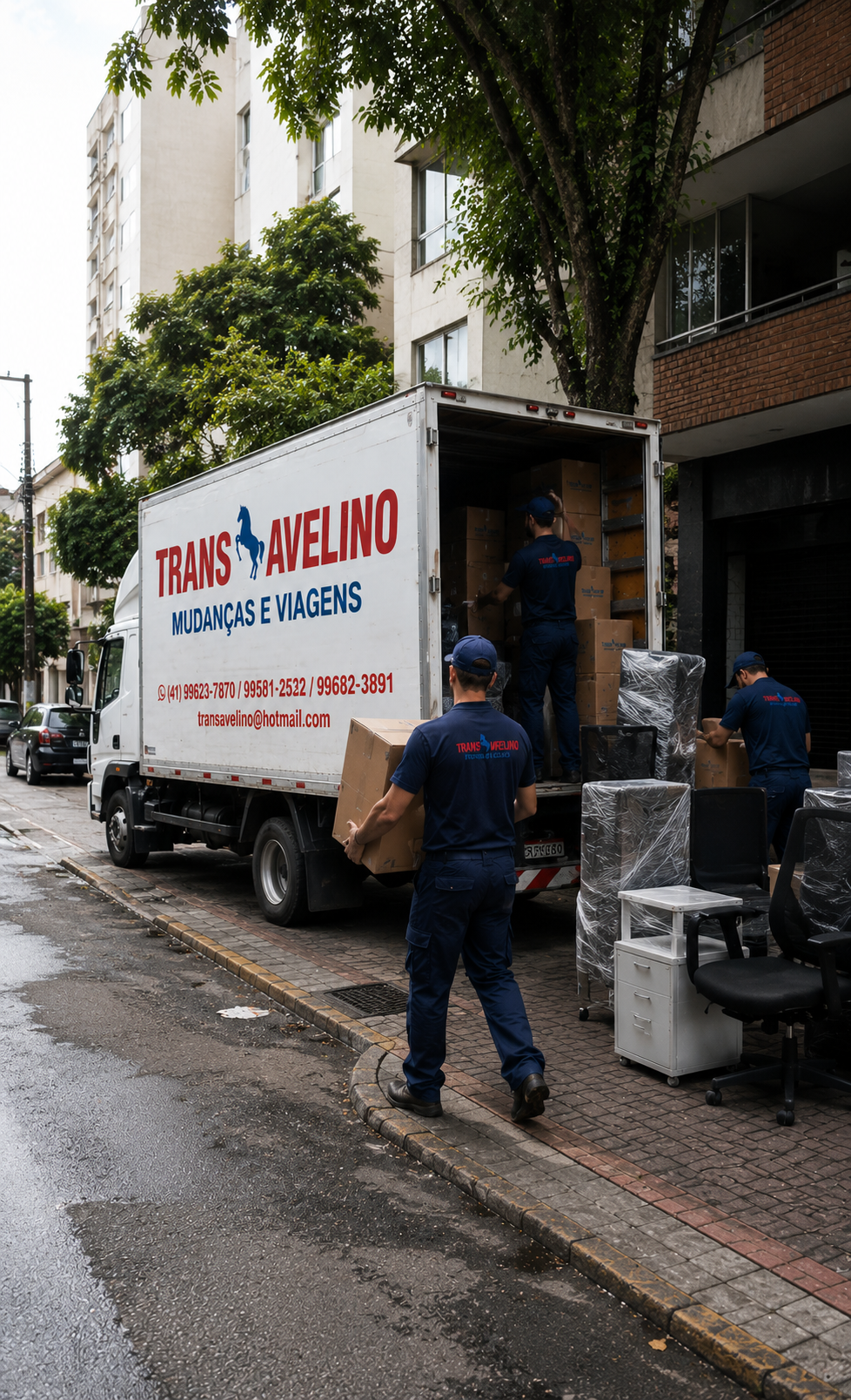 Caminhão da TransAvelino chegando em São Paulo após percurso interestadual