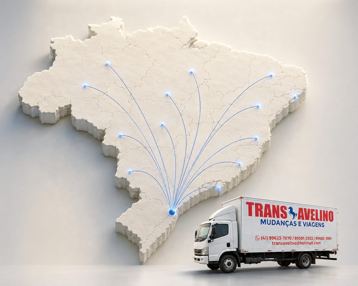 Rotas de mudança da TransAvelino Mudanças de Curitiba para todo o Brasil