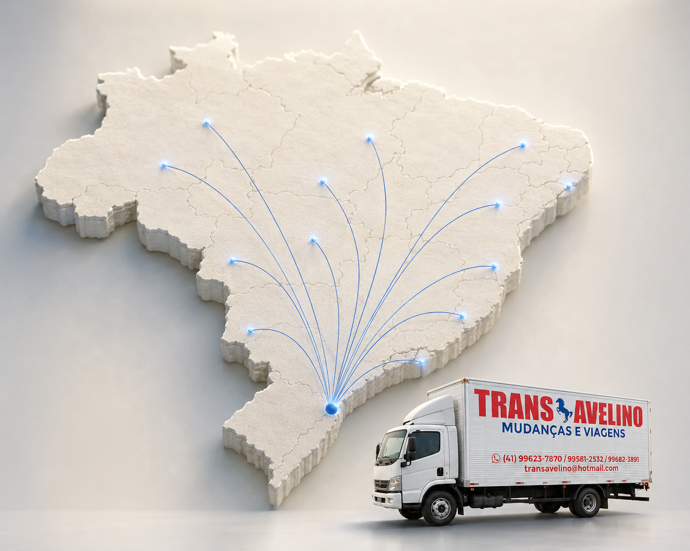 Rotas de mudança da TransAvelino Mudanças de Curitiba para todo o Brasil