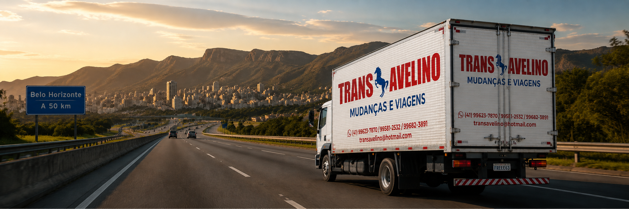 Caminhão da TransAvelino chegando em Belo Horizonte ou em trecho da Fernão Dias