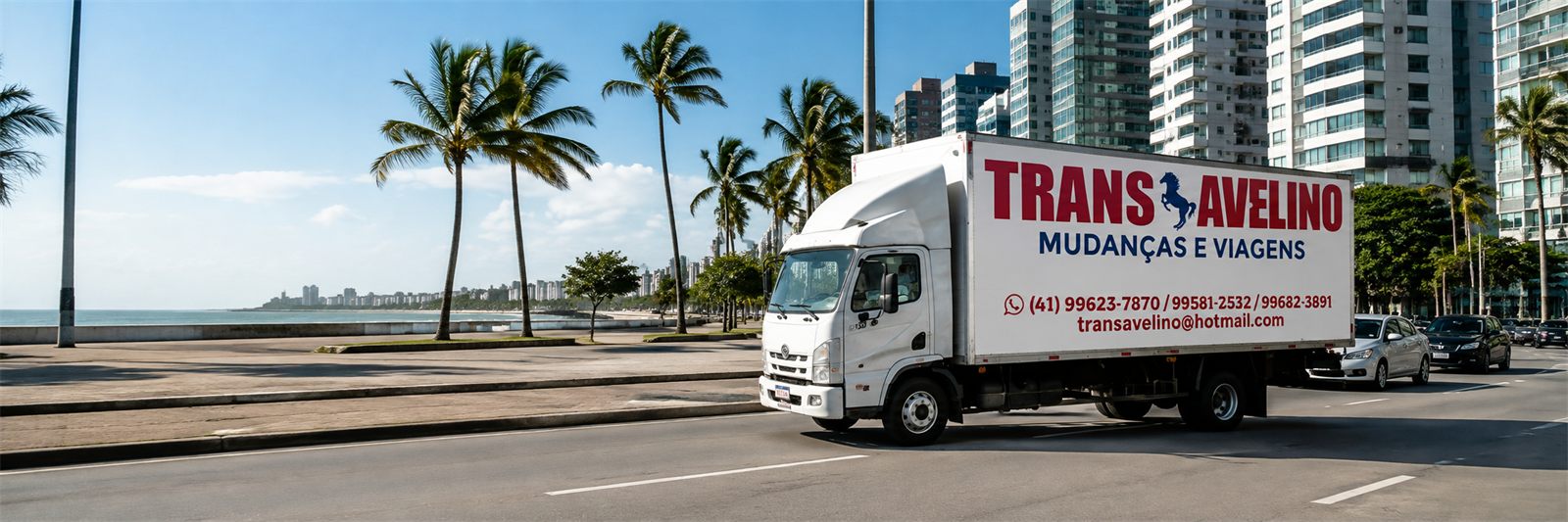 Caminhão da TransAvelino chegando a Recife, em Pernambuco